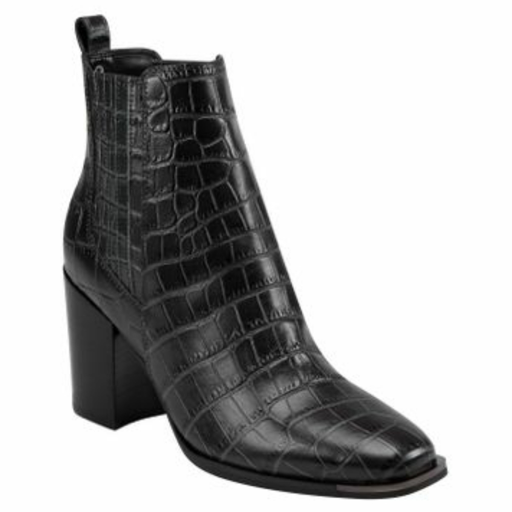 NWT Marc Fisher Taline Black Croc Boots